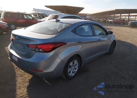 2016 Hyundai Elantra Se from USA, damaged, VIN 5NPDH4AEXGH711410